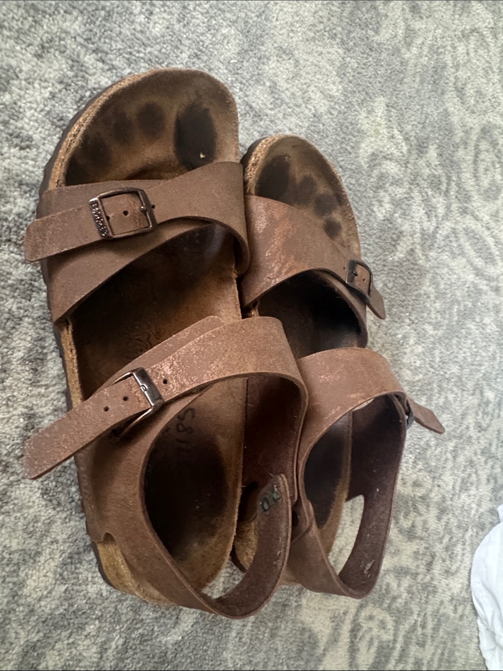 Birkenstock Brown Double-Strap Buckle Sandals - Picture 1 of 4